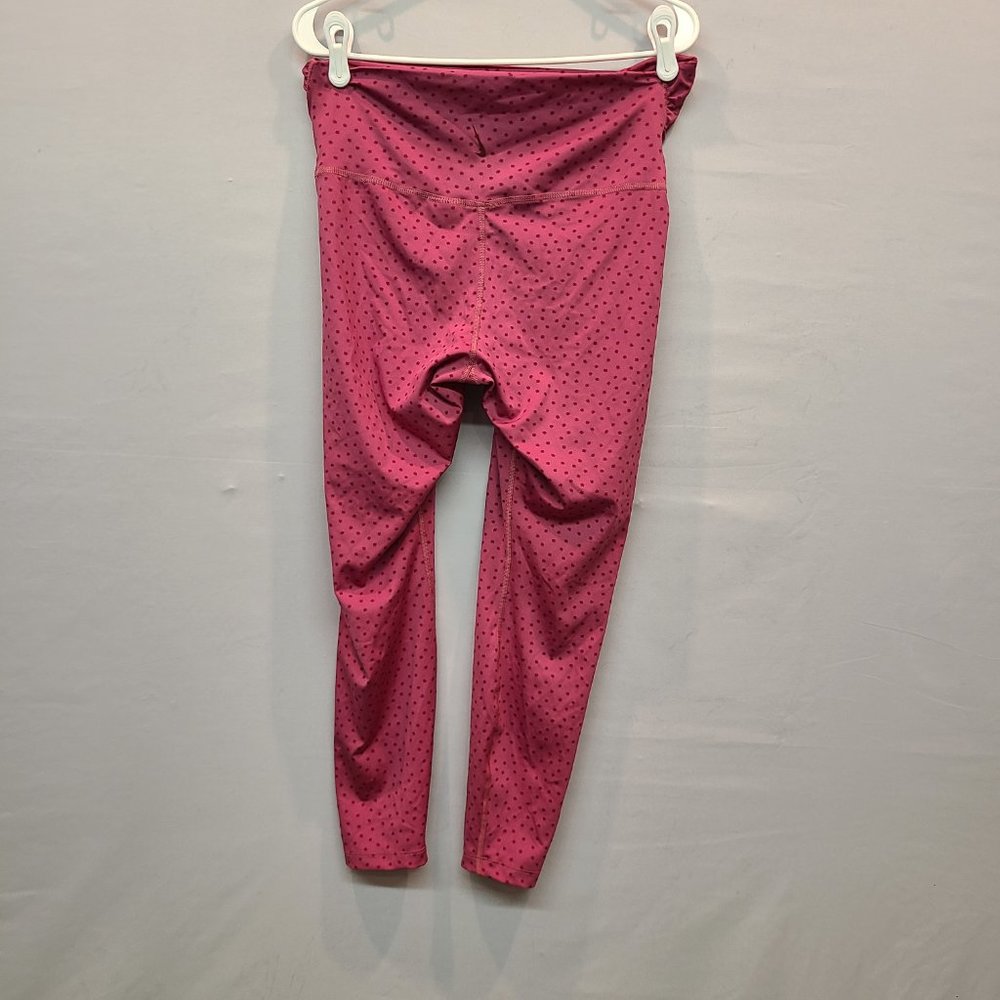 Nike Pink Fold-Over Waist Leggings with Dot Print - Picture 3 of 8